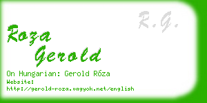 roza gerold business card